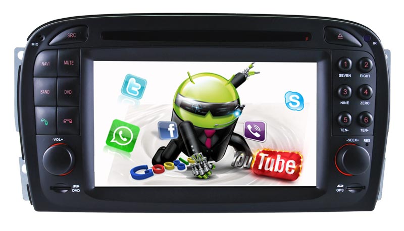 For Mercedes Benz SL R230 7" Touchscreen Android Autoradio DVD Player GPS Navi CarPlay