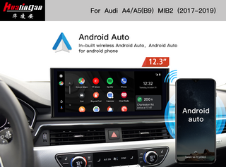 for Audi A4/ S4/ RS4 (B9 8W)  MIB2 12.3”Blu-Ray Touchscreen Android auto GPS Navigation Apple CarPlay 4G Wifi Video TikTok 