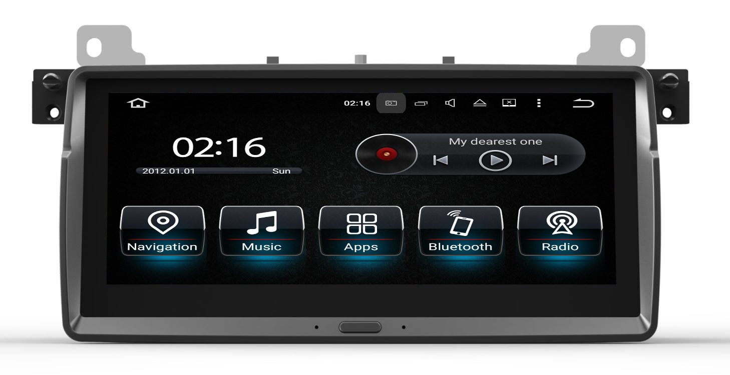 Hualingan BMW E46 M3 4+64GB Android 8.8 Touch Screen Head Unit Install Aftermarket Radio Stereo Audio Upgrade Car GPS Navigation Android 11 Apple CarPlay Fullscreen Audroid Auto Mirror 