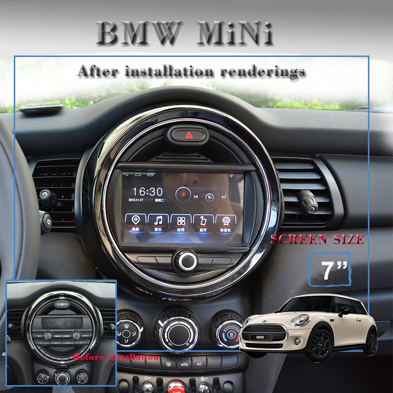 7"Mini 2015 Car Audio Navigatior Support carplay or Anti-Glare(Optional)