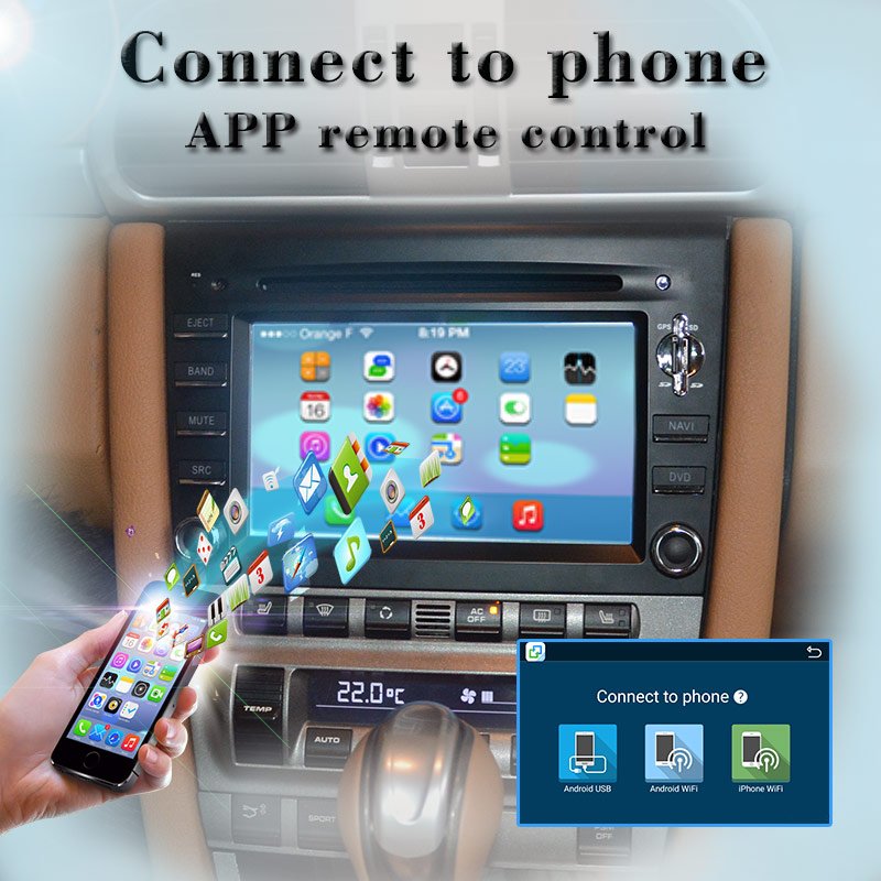 carplay gps navigation Prosche boxter/997 audio navigatior flash 2+16G