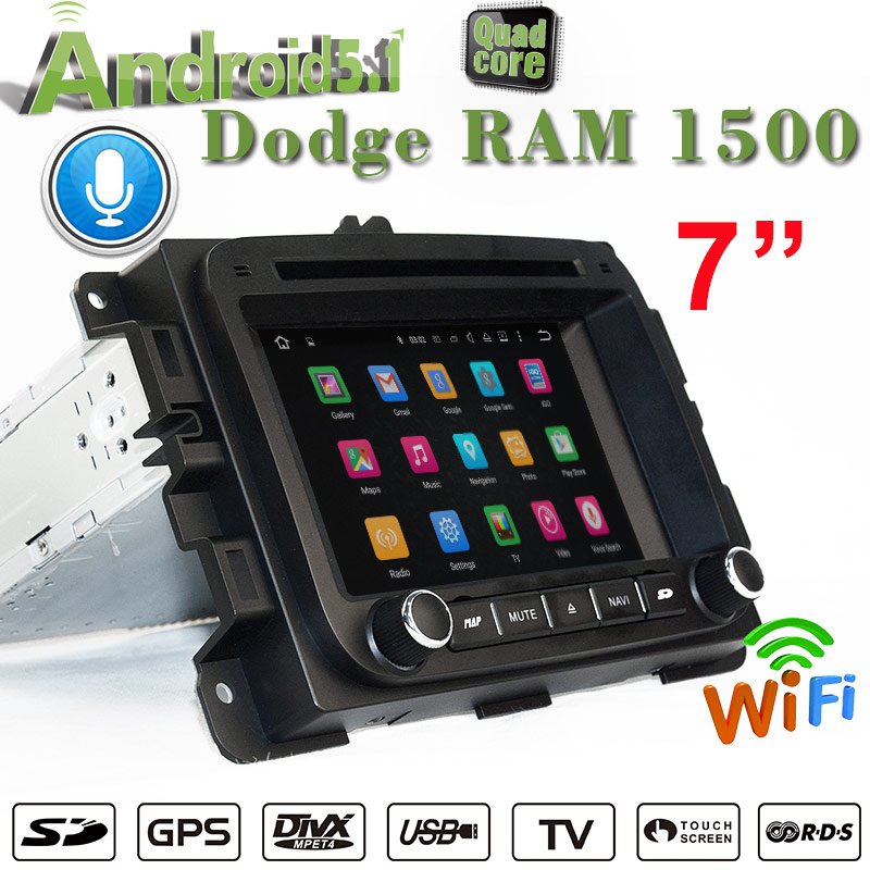 carplay Android 7.1/1.6 GHZ CAR DVD GPS for Dodge RAM 1500 car audio player