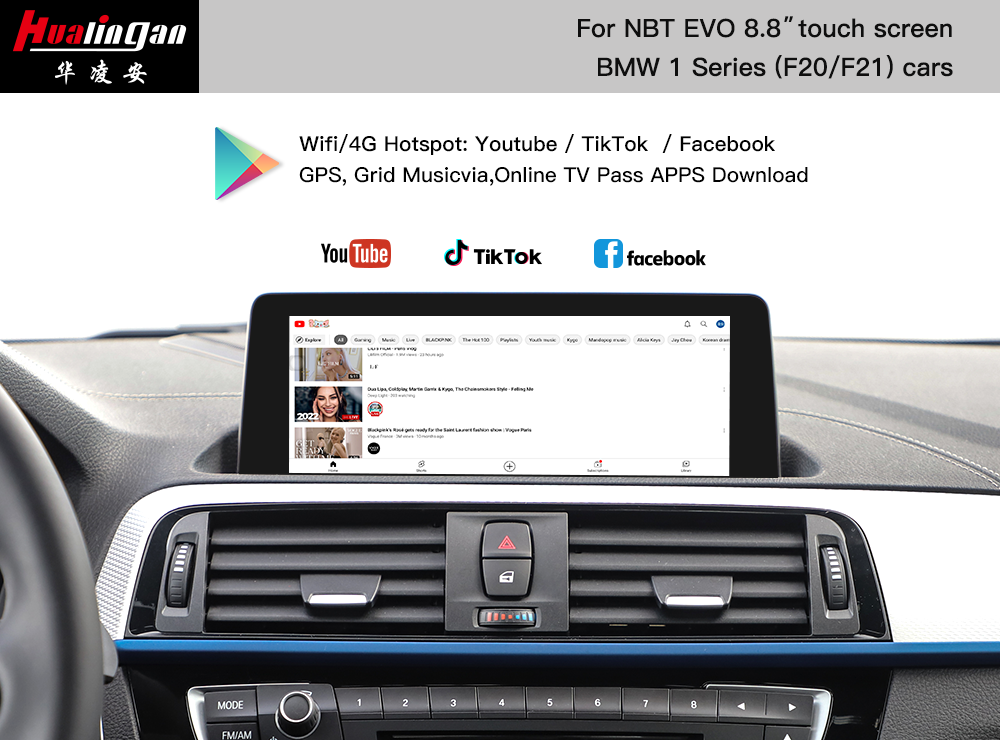 BMW 1 Series F20 F21 NBT EVO CarPlay Ai BOX Wireless CarPlay Retrofit Android Auto Full Screen Mirror Upgrade 8.8"10.25" Touchscreen Android 12 Navigation Google Maps Wifi Video 