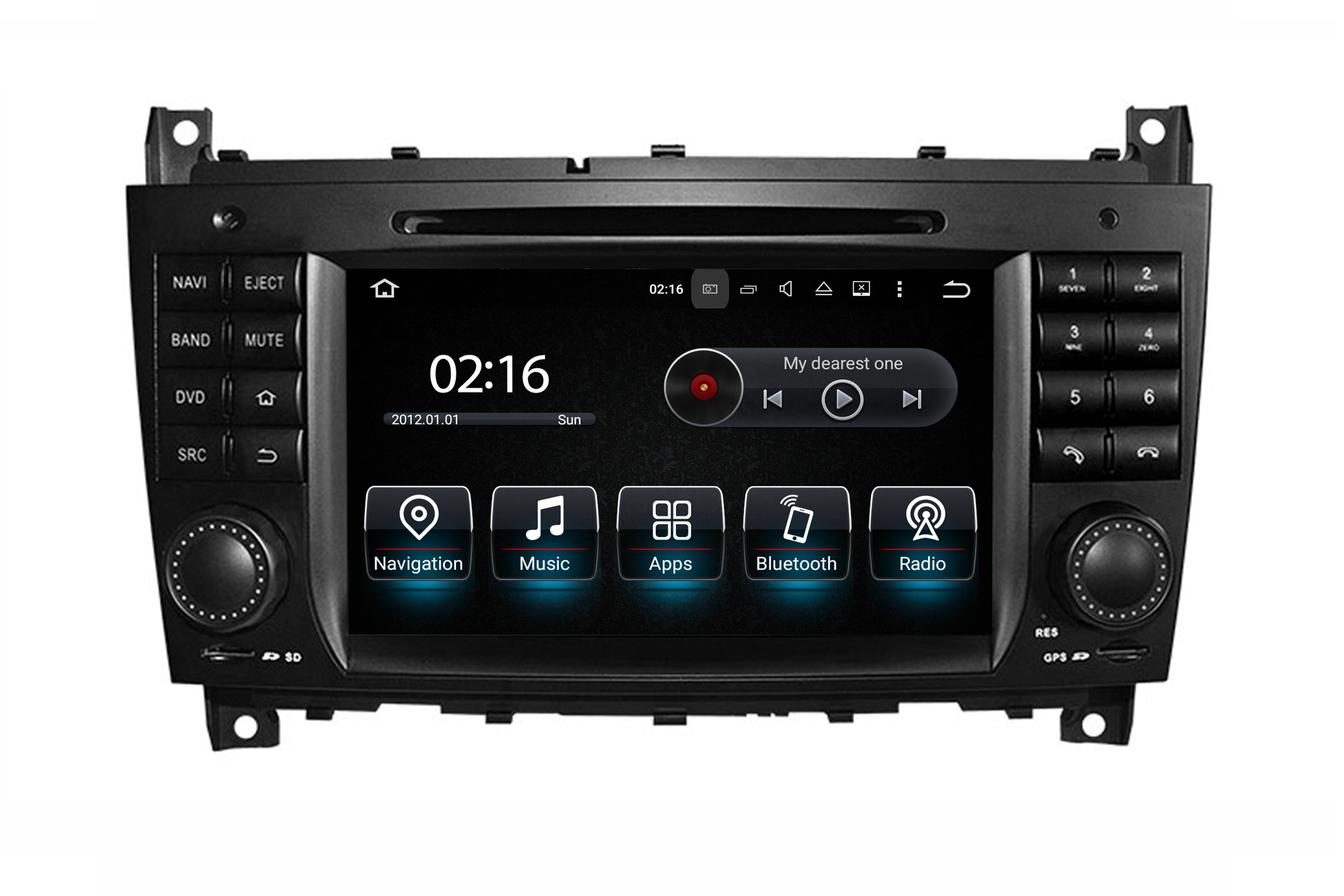 Carplay Android 10.0 Car Radio for Mercedes-benz C Clk Gps Anti-Glare Car Dvd Plays 3G Internet Or Wifi Connection Car 