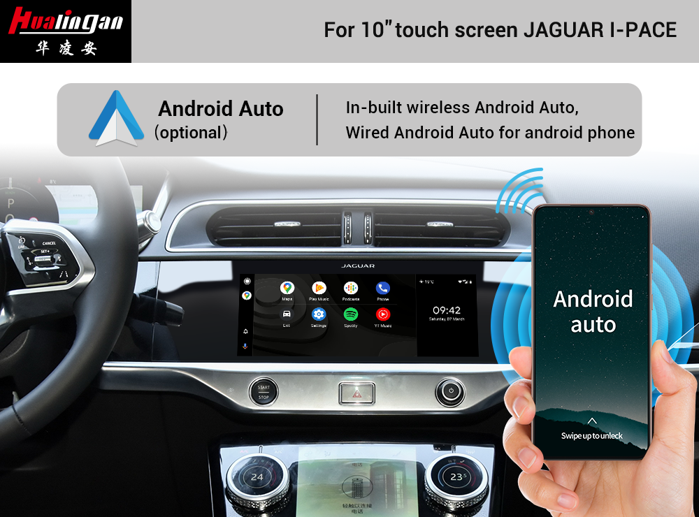Hualingan Jaguar XE Android Carplay Ai Box Retrofit FullScreen Mirror Android 12 Wireless CarPlay Auto Android Navigation Google Maps Video Rear Camera Wireless Android Auto Adapte