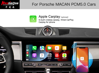 Hualingan Porsche Macan PCM 5.0 Apple CarPlay FullScree Android Auto Aftermarket Upgrades Screen Mirroring Wi-Fi Hotspot With 12.3 Inth Touch Screen 