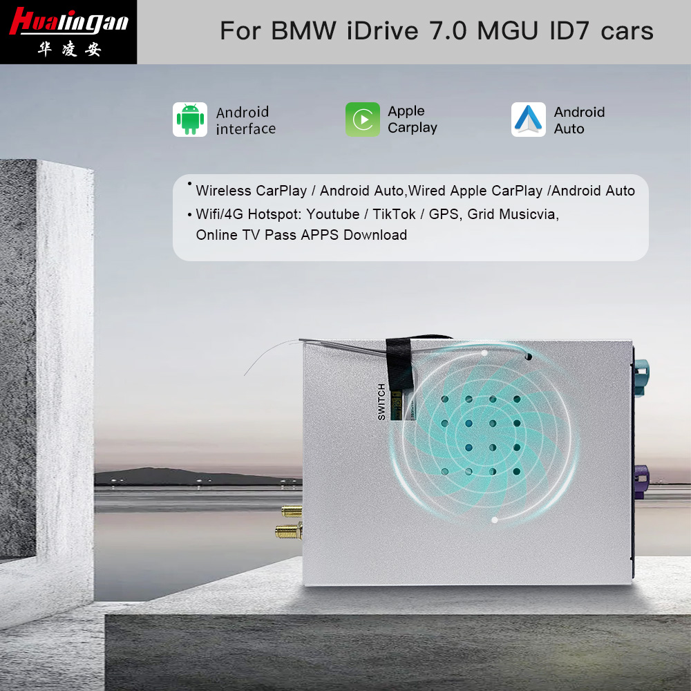 Android Auto BMW IDrive 7 Navi Update Wireless Carplay Fullscreen Mirroring Multimedia Music Android System Bluetooth Video Wifi 4G Hotspot 