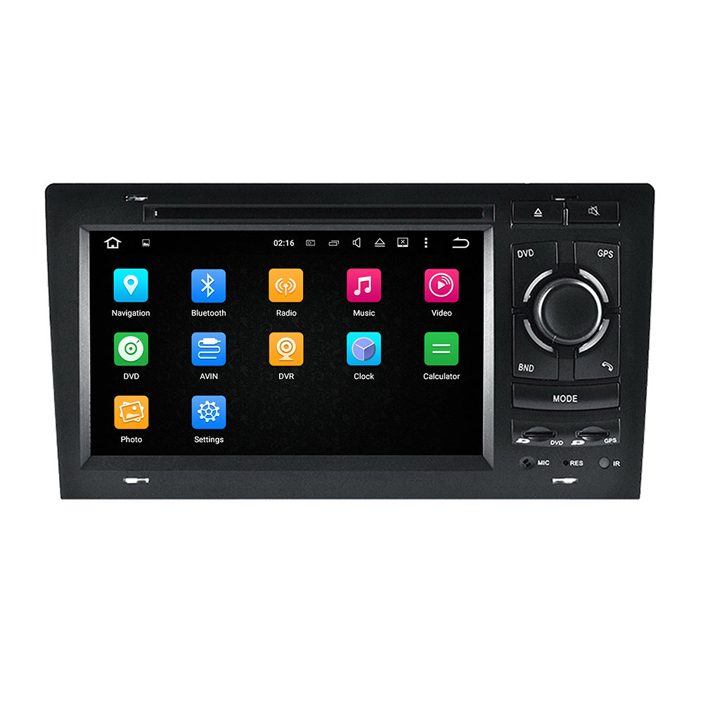Hualingan Audi A8 S8 D2 4+64GB 7"Touch Screen Radio Stereo Upgrade Car GPS Navigation Head Unit DVD Play Android 11 Apple CarPlay Fullscreen Audroid Auto Mirror
