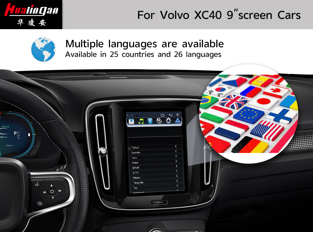 Volvo XC40 Apple Carplay Android Auto Full Screen Car Play Ai Box Upgrade Android 12 Google Maps Gps Rear Camera Wifi Music Video Mirror Link Carplay in Iphone