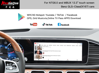 X167 Mercedes-Benz GLS MBUX Entertainment Listen To Music Android Auto And Apple CarPlay Android Naviagtion Watch Movies With 12.3 Inch Touch Screen